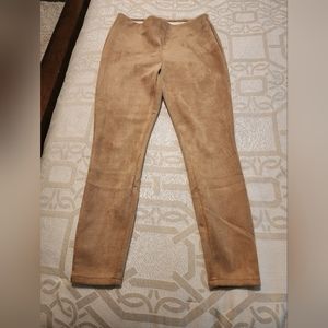 Chico's Faux Suede Leggings, Luggage Color Size 1R